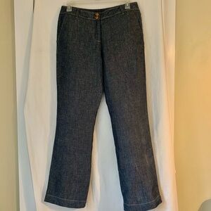 Talbots 100% linen straight leg 'jean/denim' look pants